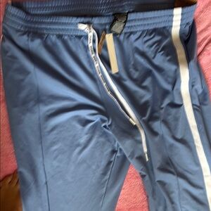 Blue Victoria secret Pink Pants with White Stripe